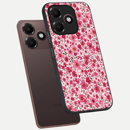  Cherry Blossom Charm phone case For Oppo A6C 5G showing premium glass back cover with detailed artwork