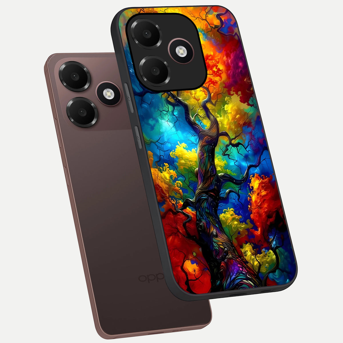  Colorful Soda Bottles phone case For Oppo A6C 5G showing premium glass back cover with detailed artwork