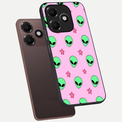  Cosmic Cute Crush phone case For Oppo A6C 5G showing premium glass back cover with detailed artwork