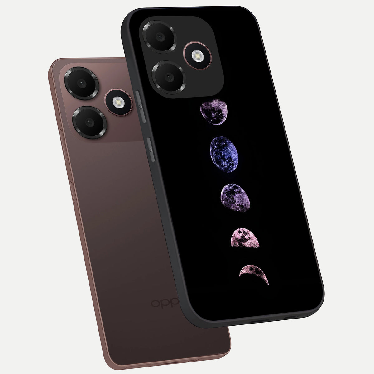  Crimson All Planets phone case For Oppo A6C 5G showing premium glass back cover with detailed artwork