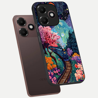 Digital Art phone case For Oppo A6C 5G showing premium glass back cover with detailed artwork