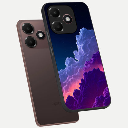  Dreamy Cloud Skies phone case For Oppo A6C 5G showing premium glass back cover with detailed artwork