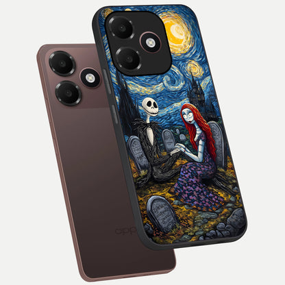  Eternal Night Love phone case For Oppo A6C 5G showing premium glass back cover with detailed artwork