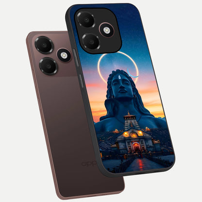  Eternal Shiva Aura phone case For Oppo A6C 5G showing premium glass back cover with detailed artwork