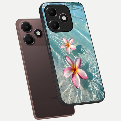  Floating Bloom Bliss phone case For Oppo A6C 5G showing premium glass back cover with detailed artwork