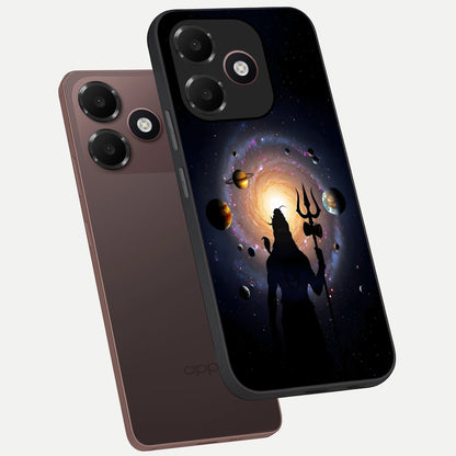  Galactic Shiva Vision phone case For Oppo A6C 5G showing premium glass back cover with detailed artwork
