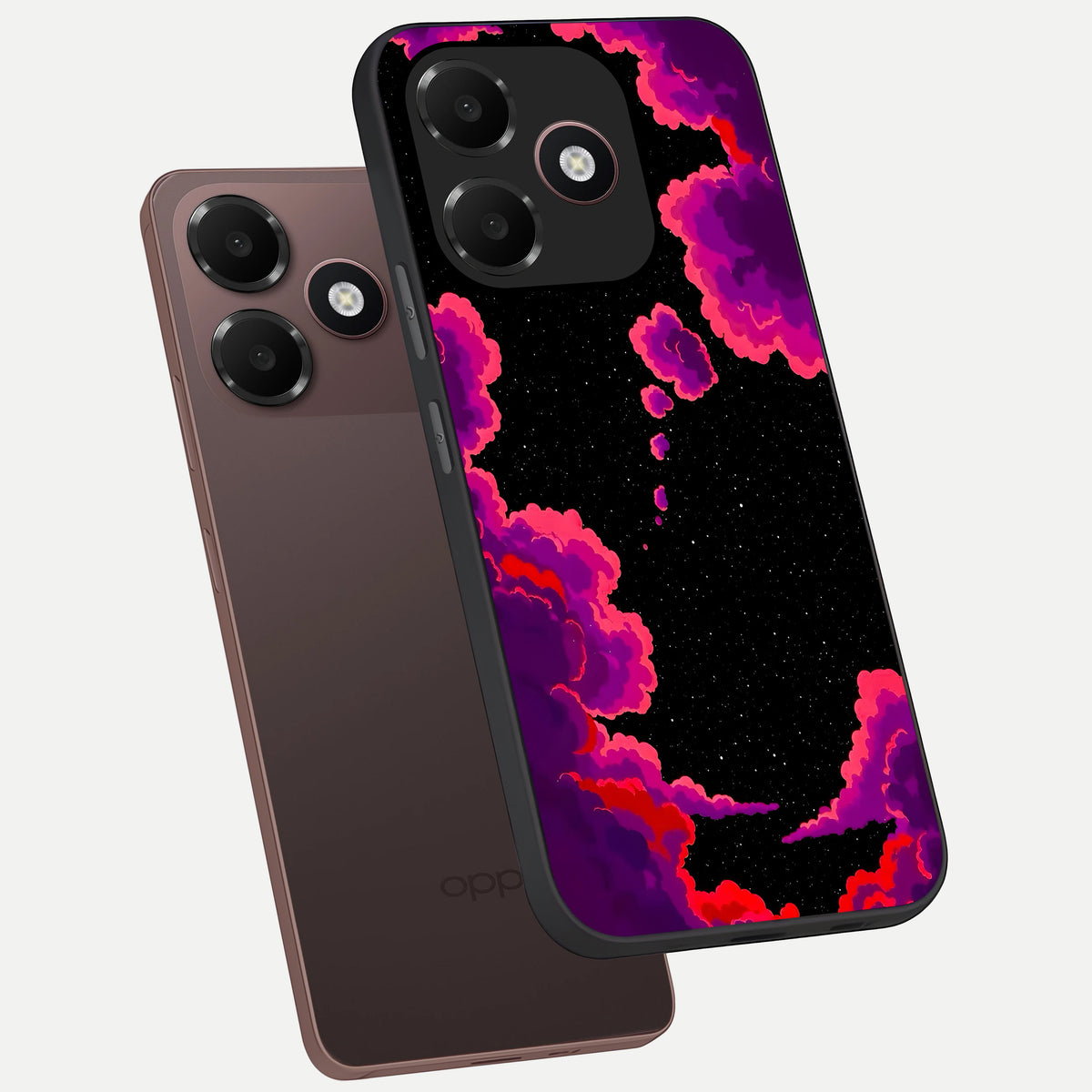  Galaxy Dream Frame phone case For Oppo A6C 5G showing premium glass back cover with detailed artwork