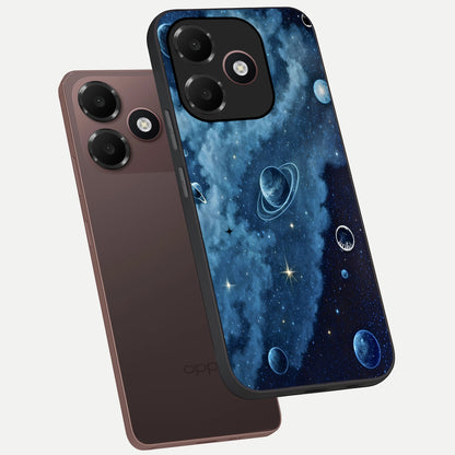  Galaxy Dream Space phone case For Oppo A6C 5G showing premium glass back cover with detailed artwork