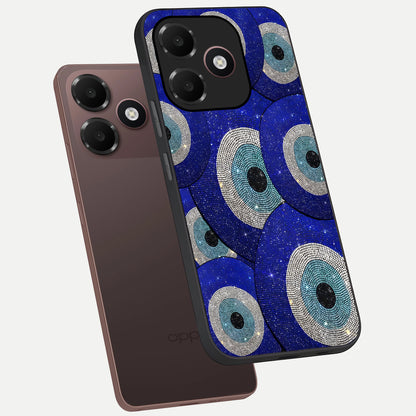  Galaxy Eye Flow phone case For Oppo A6C 5G showing premium glass back cover with detailed artwork