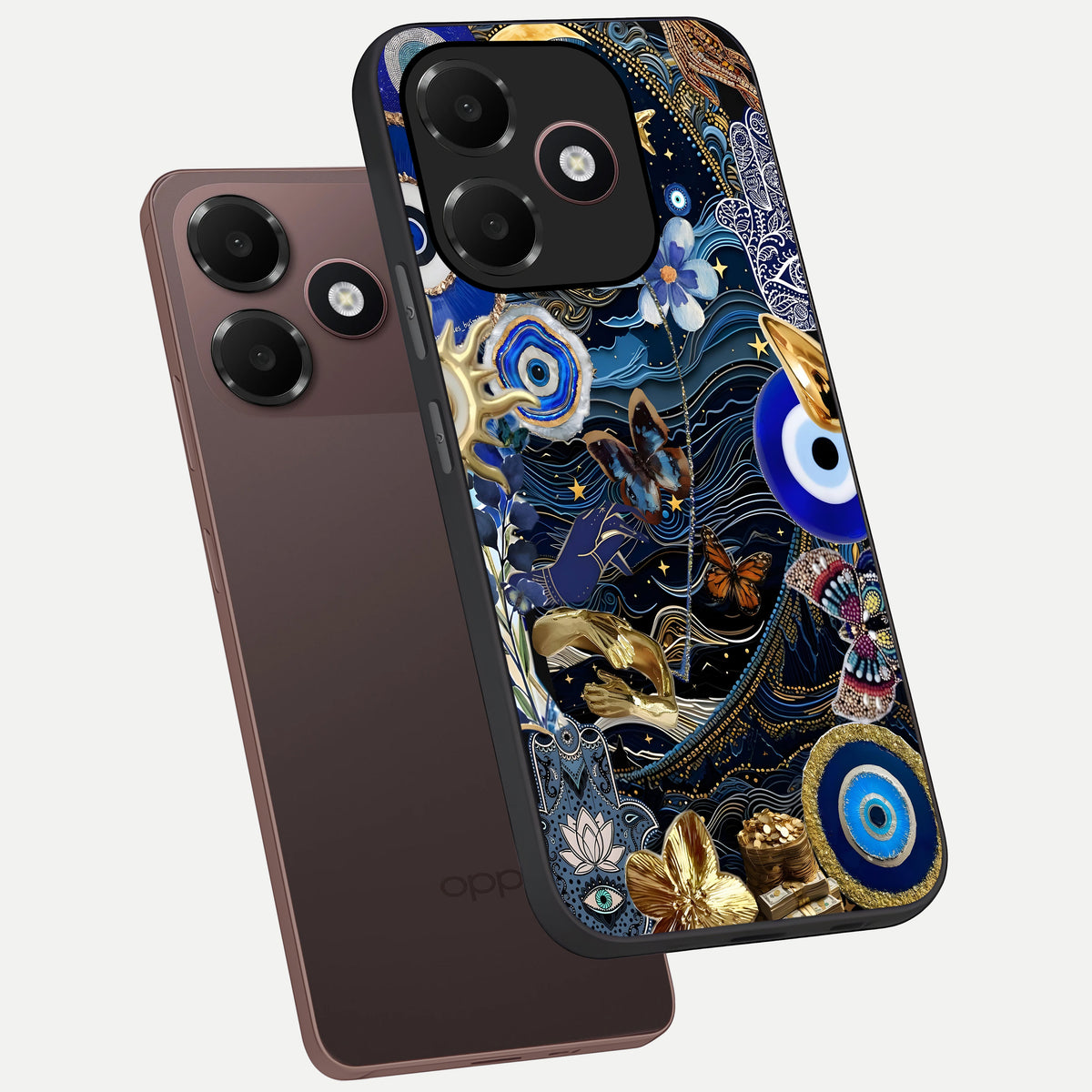  Golden Moon Magic phone case For Oppo A6C 5G showing premium glass back cover with detailed artwork