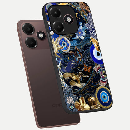  Golden Moon Magic phone case For Oppo A6C 5G showing premium glass back cover with detailed artwork