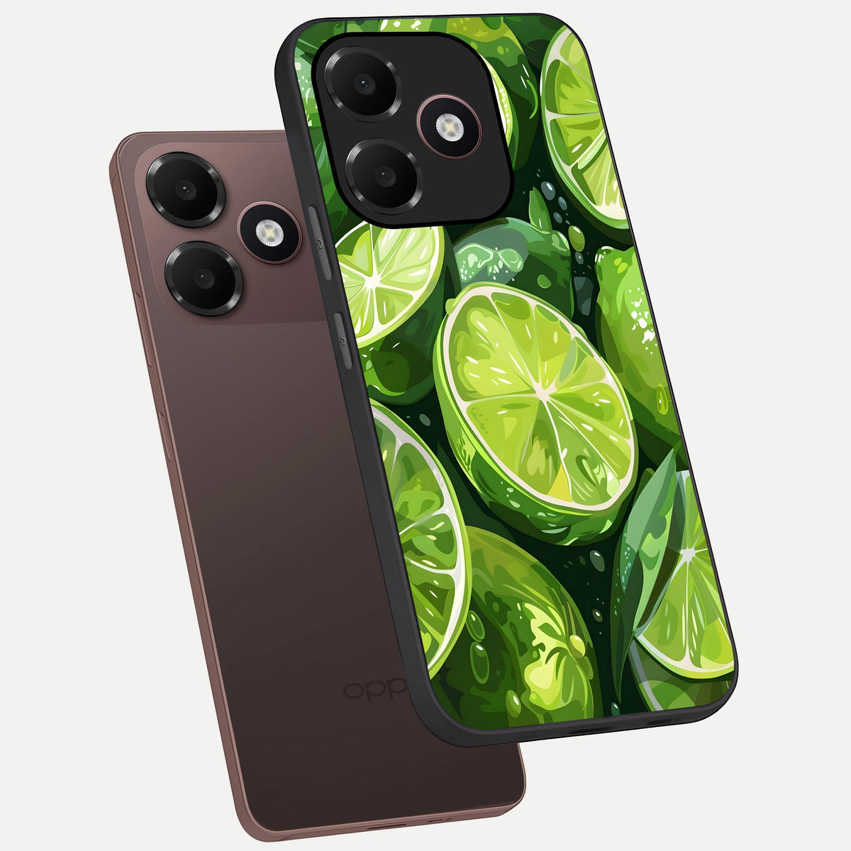  Green Kawasaki phone case For Oppo A6C 5G showing premium glass back cover with detailed artwork