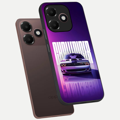  Midnight Muscle Ride phone case For Oppo A6C 5G showing premium glass back cover with detailed artwork