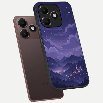  Minimal Night View phone case For Oppo A6C 5G showing premium glass back cover with detailed artwork