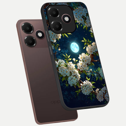  Moonlit Blossom Dream phone case For Oppo A6C 5G showing premium glass back cover with detailed artwork