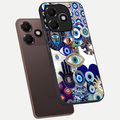  Mystic Charm Eye phone case For Oppo A6C 5G showing premium glass back cover with detailed artwork