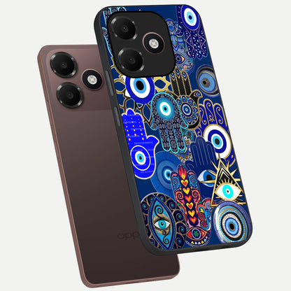  Mystic Palm Guard phone case For Oppo A6C 5G showing premium glass back cover with detailed artwork