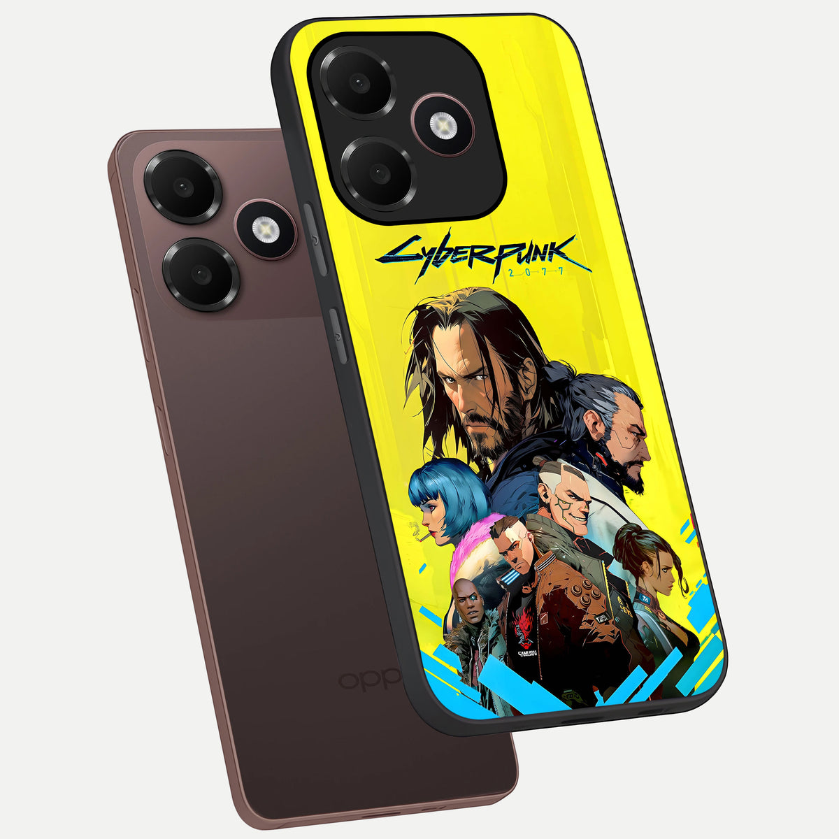  Neon Rebel Genesis phone case For Oppo A6C 5G showing premium glass back cover with detailed artwork