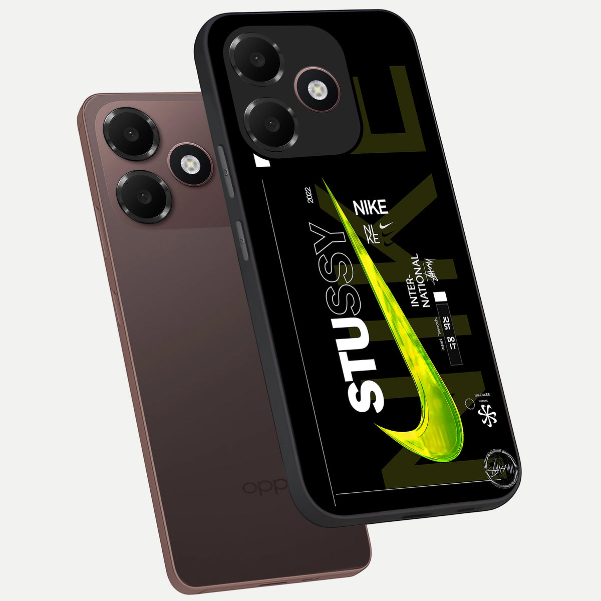  Neon Street Edition phone case For Oppo A6C 5G showing premium glass back cover with detailed artwork