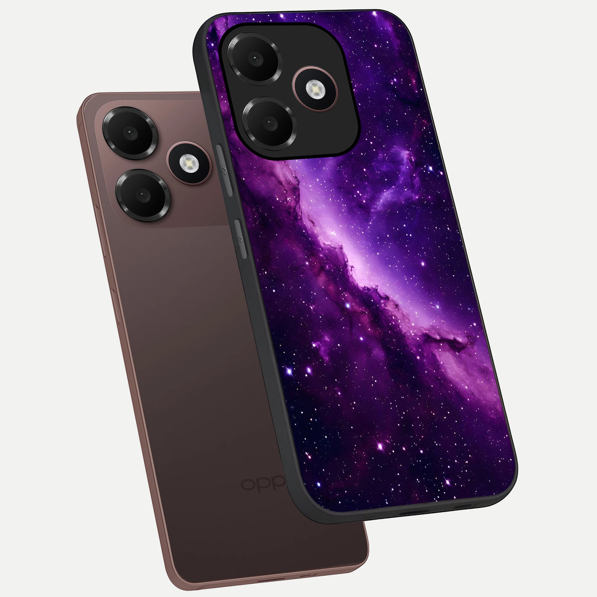  Purple Shade Sky phone case For Oppo A6C 5G showing premium glass back cover with detailed artwork