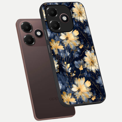  Royal Petal Dream phone case For Oppo A6C 5G showing premium glass back cover with detailed artwork