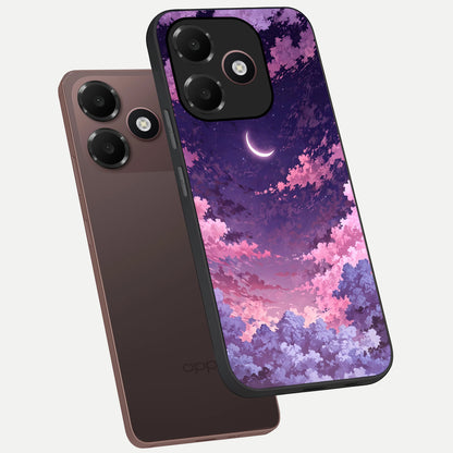  Sky Drift Clouds phone case For Oppo A6C 5G showing premium glass back cover with detailed artwork