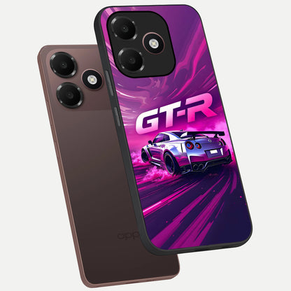  Speed Drift Legend phone case For Oppo A6C 5G showing premium glass back cover with detailed artwork