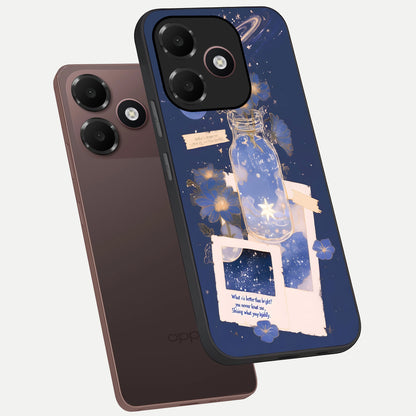  Starlit Cosmic Jar phone case For Oppo A6C 5G showing premium glass back cover with detailed artwork