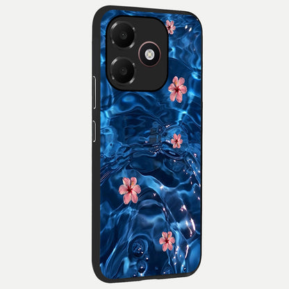  Bloom Thread Art back cover For Oppo A6C 5G slim fit glass case with vibrant aesthetic design