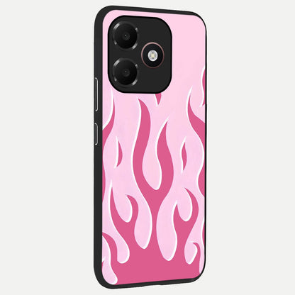  Blush Flame Energy back cover For Oppo A6C 5G slim fit glass case with vibrant aesthetic design