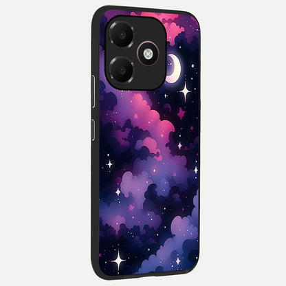  Celestial Moon Magic back cover For Oppo A6C 5G slim fit glass case with vibrant aesthetic design