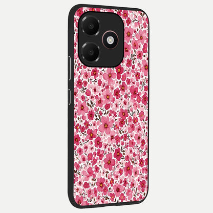  Cherry Blossom Charm back cover For Oppo A6C 5G slim fit glass case with vibrant aesthetic design