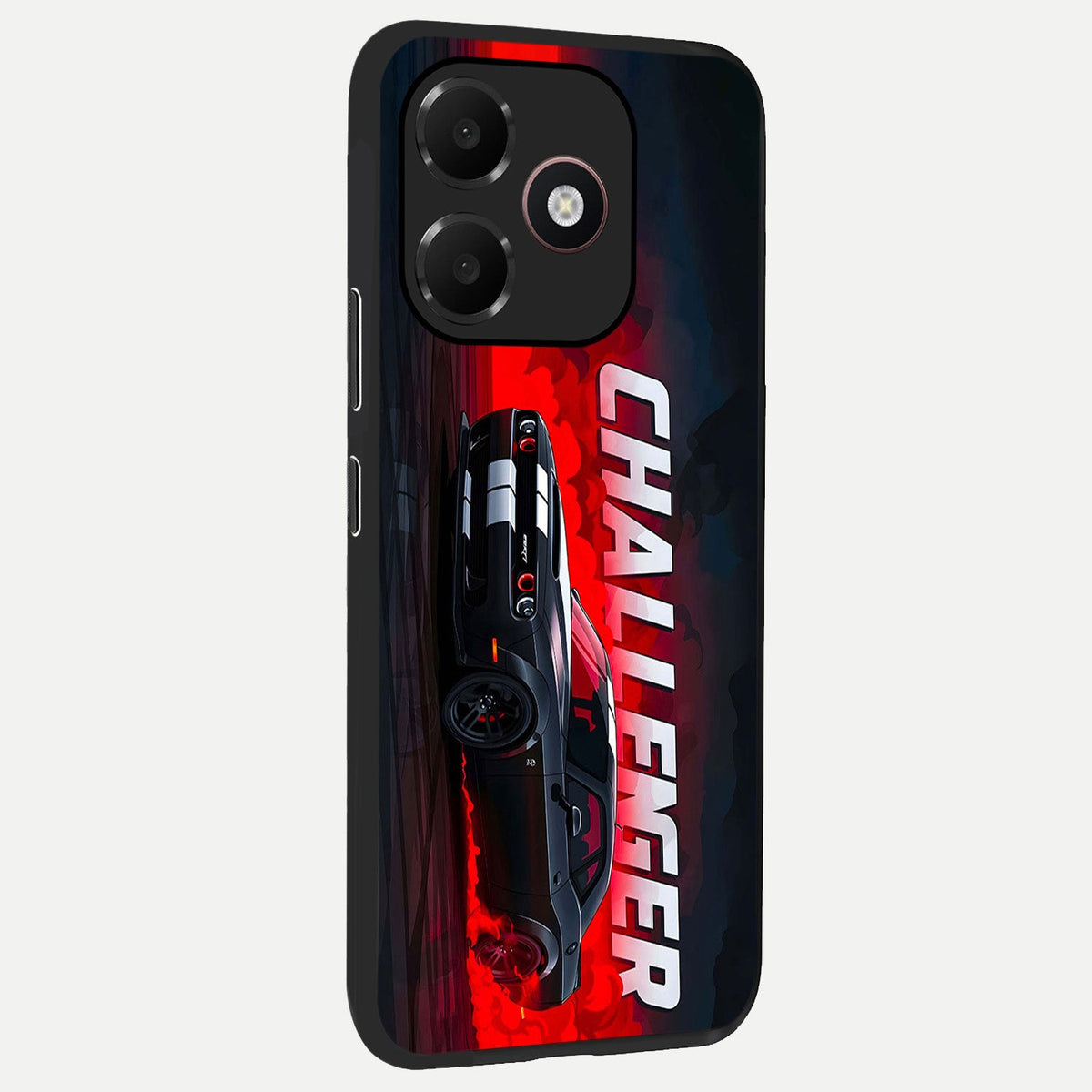  Crimson Challenger Fury back cover For Oppo A6C 5G slim fit glass case with vibrant aesthetic design