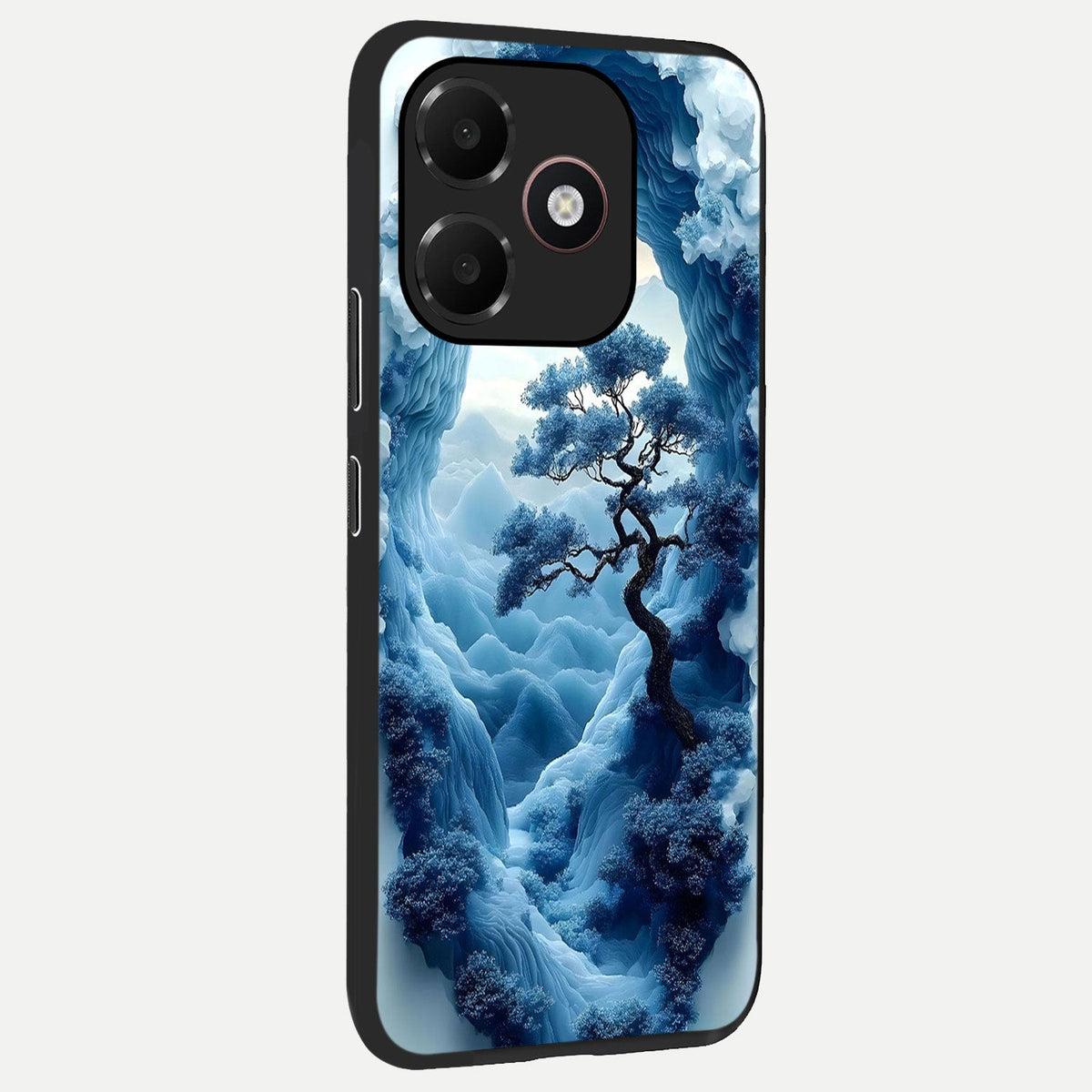  Frozen Serenity Gate back cover For Oppo A6C 5G slim fit glass case with vibrant aesthetic design