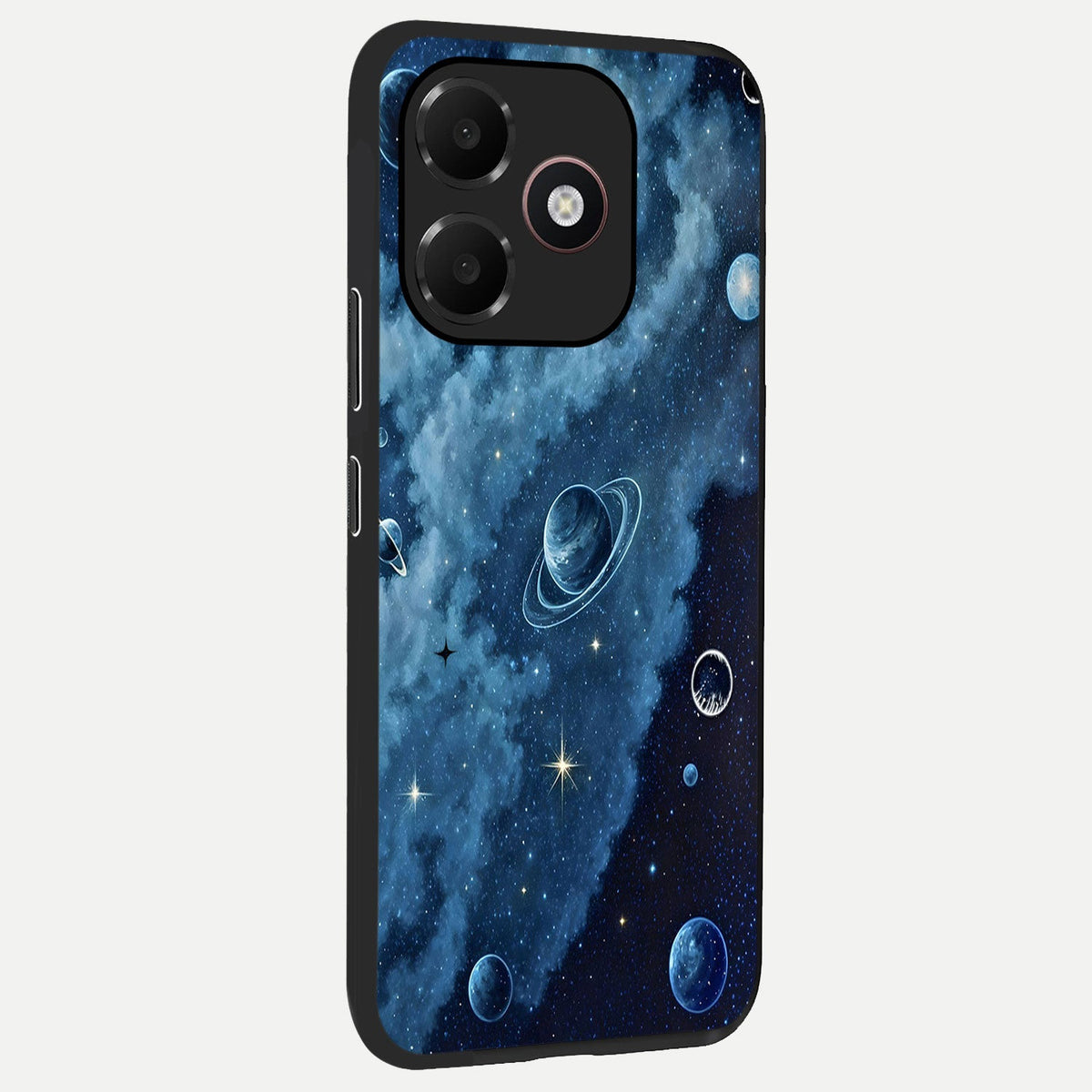  Galaxy Dream Space back cover For Oppo A6C 5G slim fit glass case with vibrant aesthetic design