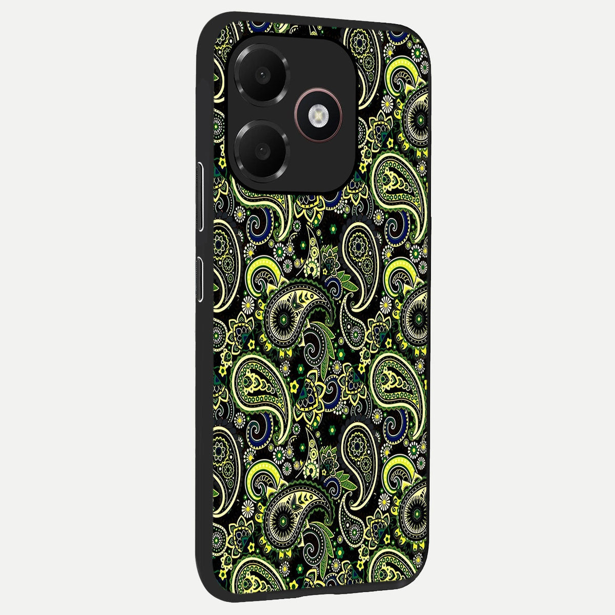  Green Lemon back cover For Oppo A6C 5G slim fit glass case with vibrant aesthetic design