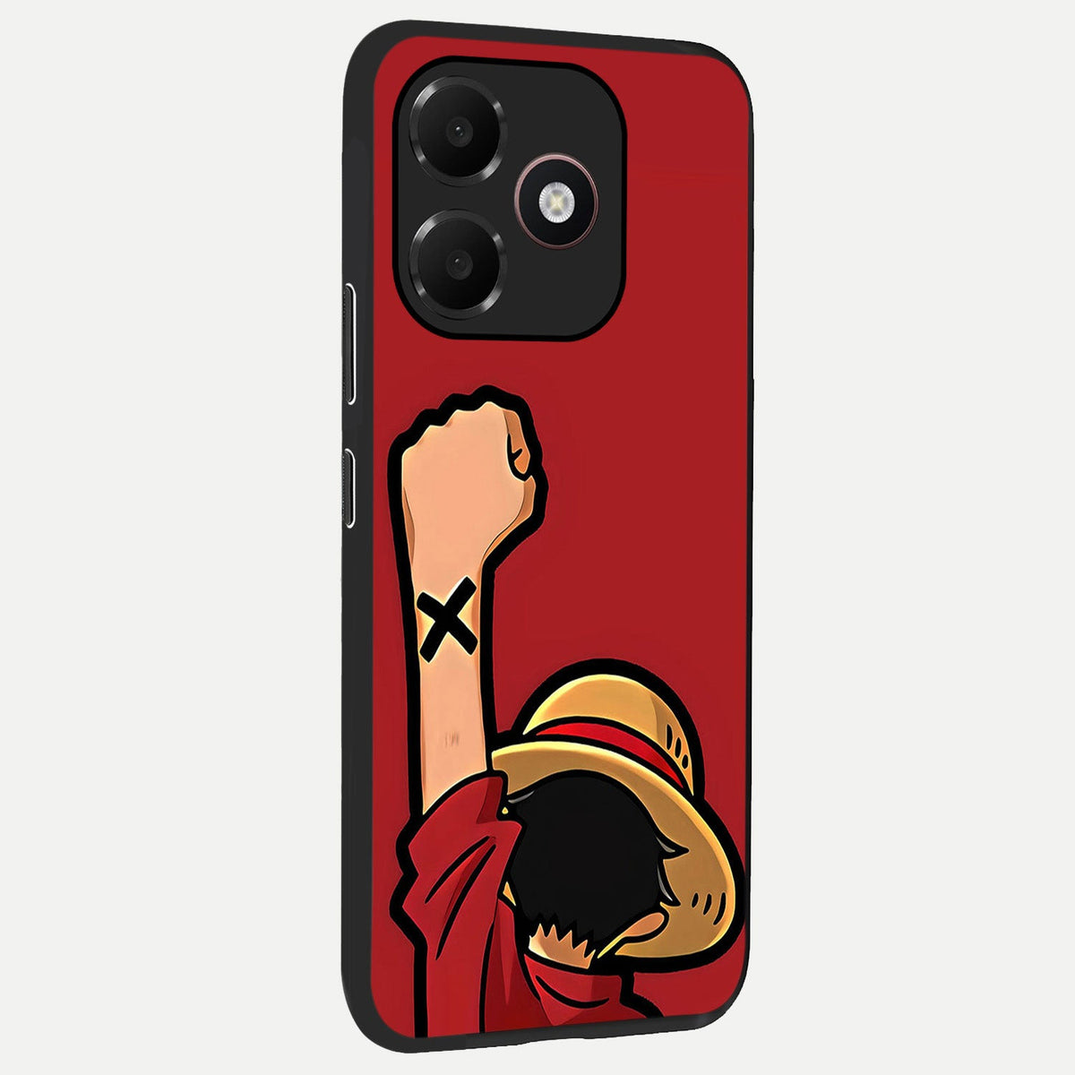  Luffy X Spirit back cover For Oppo A6C 5G slim fit glass case with vibrant aesthetic design