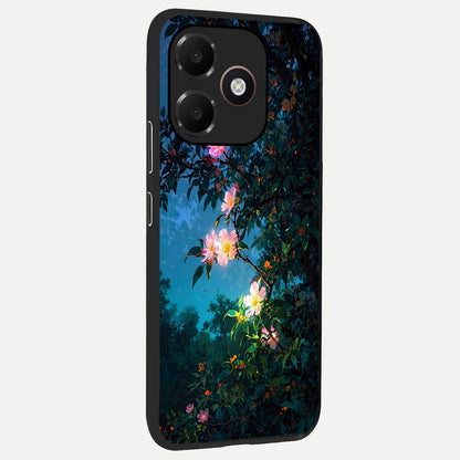  Midnight Bloom Glow back cover For Oppo A6C 5G slim fit glass case with vibrant aesthetic design
