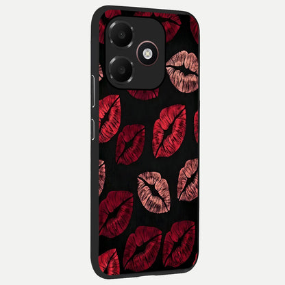  Midnight Kiss Love back cover For Oppo A6C 5G slim fit glass case with vibrant aesthetic design