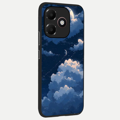  Moon Dream Haze back cover For Oppo A6C 5G slim fit glass case with vibrant aesthetic design