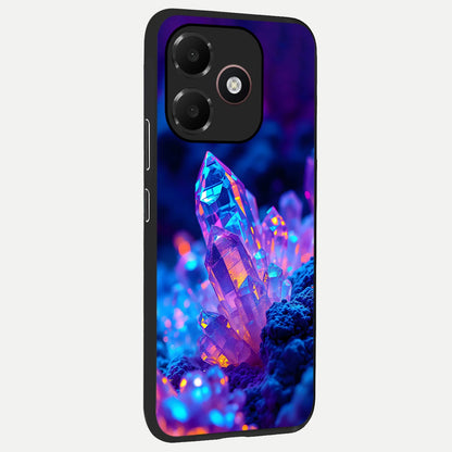  Neon Aura Shards back cover For Oppo A6C 5G slim fit glass case with vibrant aesthetic design