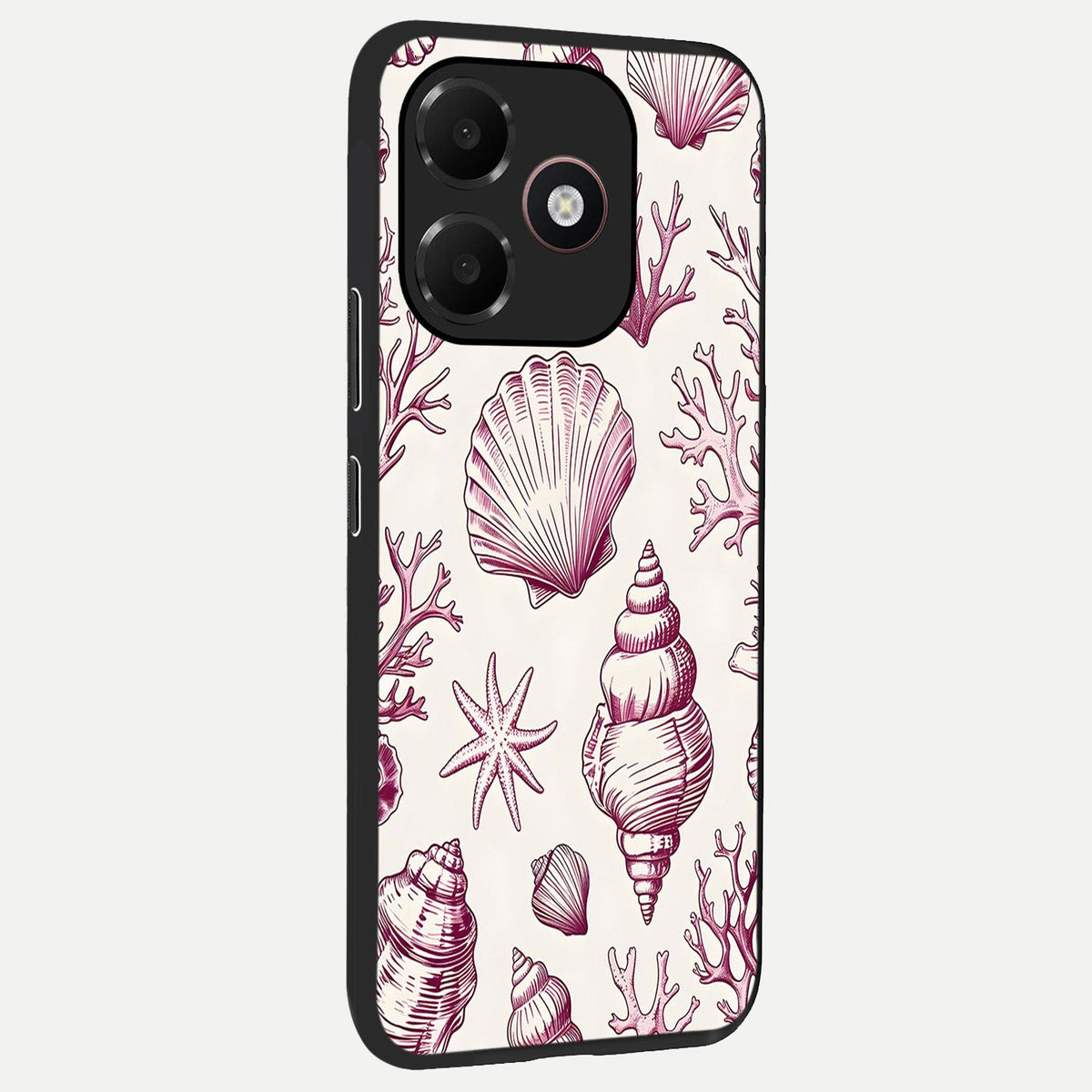  Pink Power Sparks back cover For Oppo A6C 5G slim fit glass case with vibrant aesthetic design