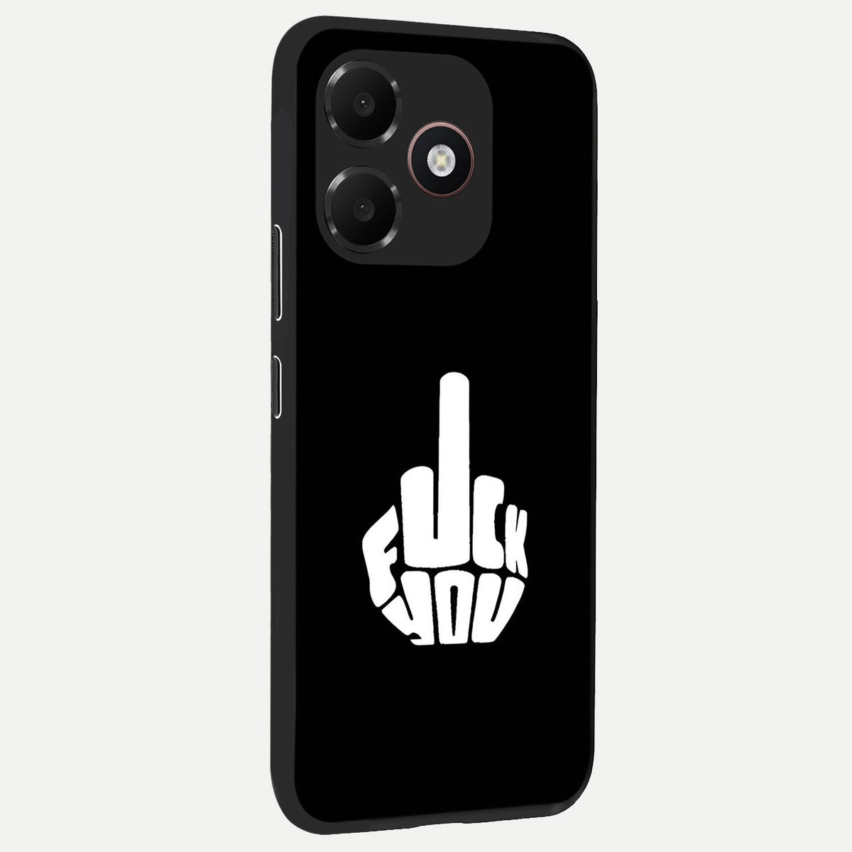  Rebel Mode On back cover For Oppo A6C 5G slim fit glass case with vibrant aesthetic design