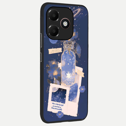  Starlit Cosmic Jar back cover For Oppo A6C 5G slim fit glass case with vibrant aesthetic design