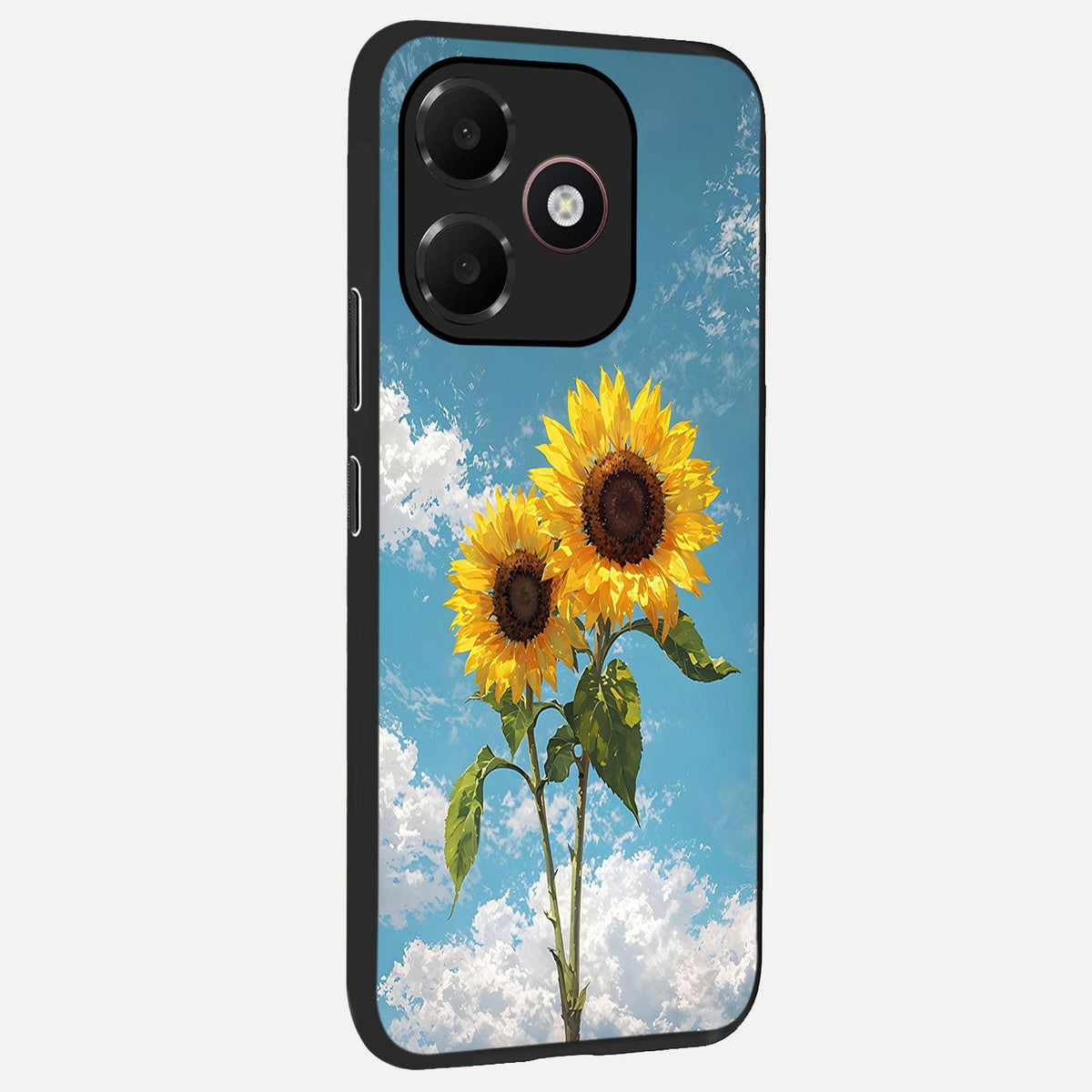  Sunlit Daisy Glow back cover For Oppo A6C 5G slim fit glass case with vibrant aesthetic design
