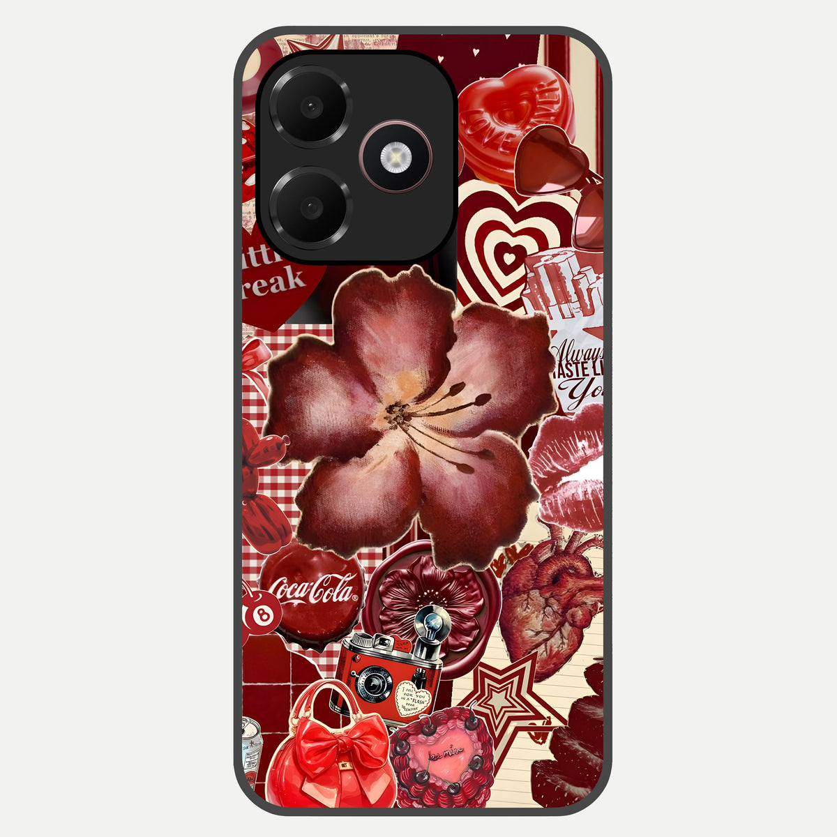  Aesthetic Little Freak Glass Case For Oppo A6C 5G back cover – full design glossy printed glass finish