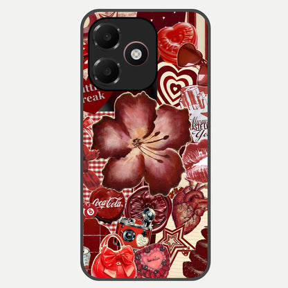  Aesthetic Little Freak Glass Case For Oppo A6C 5G back cover – full design glossy printed glass finish