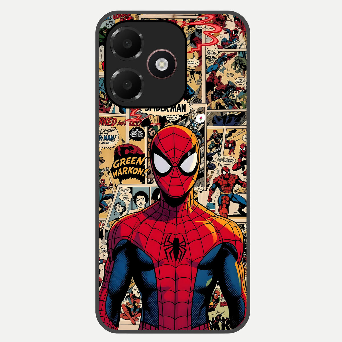  Aesthetic Spider Glass Case For Oppo A6C 5G back cover – full design glossy printed glass finish