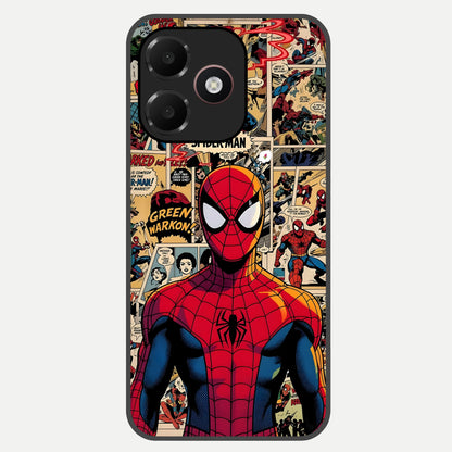  Aesthetic Spider Glass Case For Oppo A6C 5G back cover – full design glossy printed glass finish