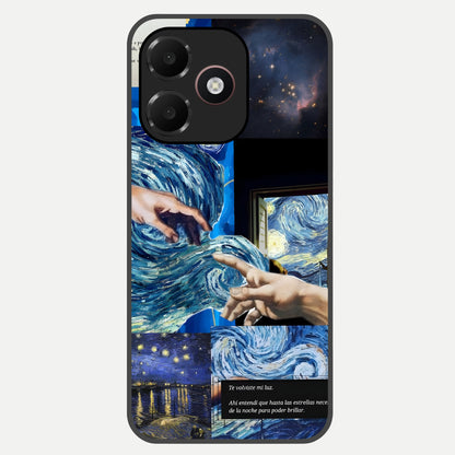  Aesthetic Vando Hands Glass Case For Oppo A6C 5G back cover – full design glossy printed glass finish